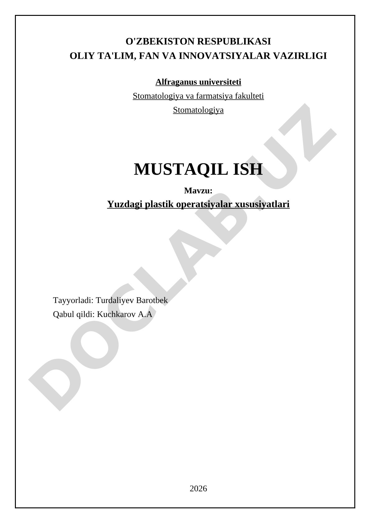 Yuzdagi plastik operatsiyalar xususiyatlari