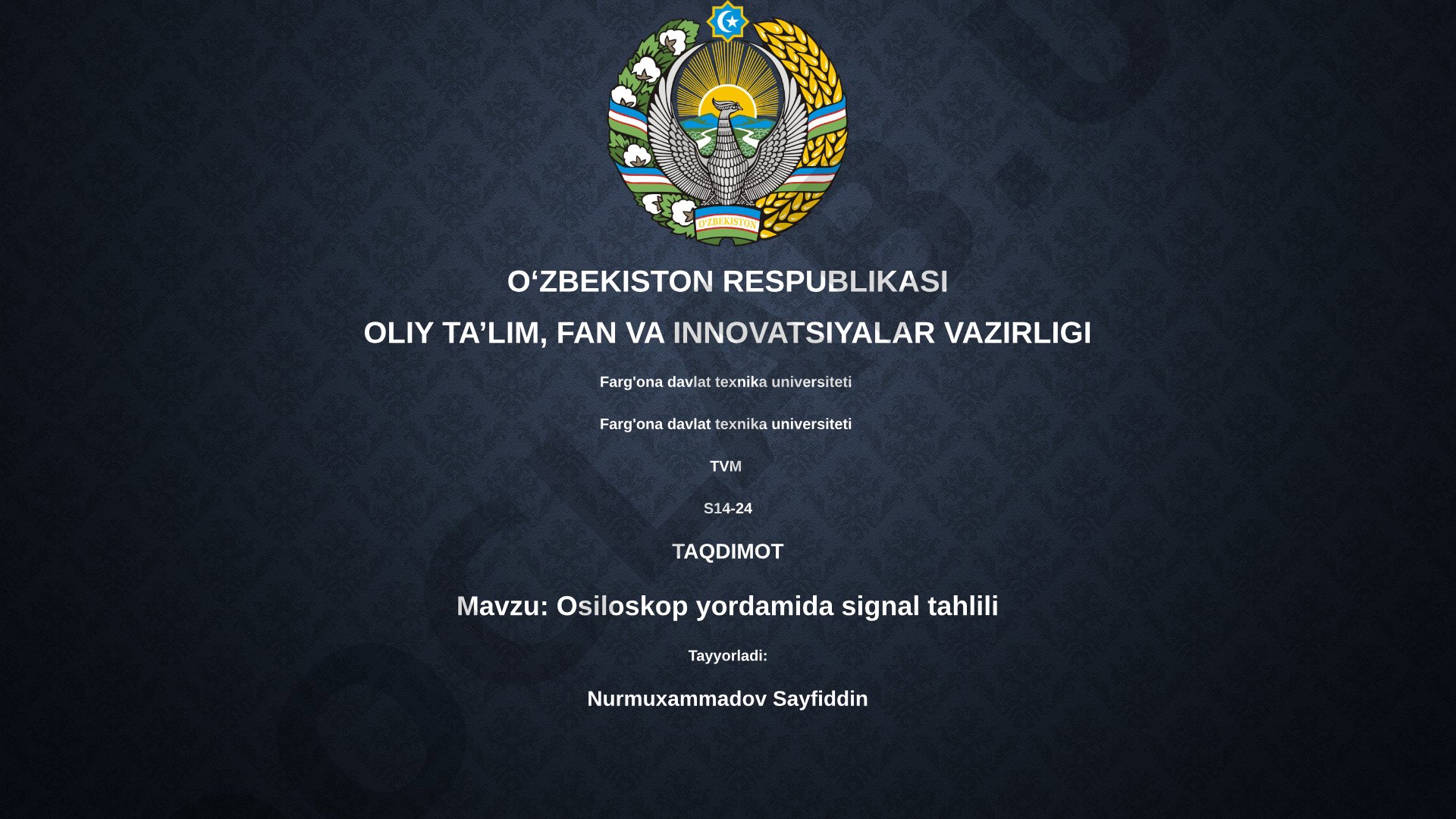 Osiloskop yordamida signal tahlili