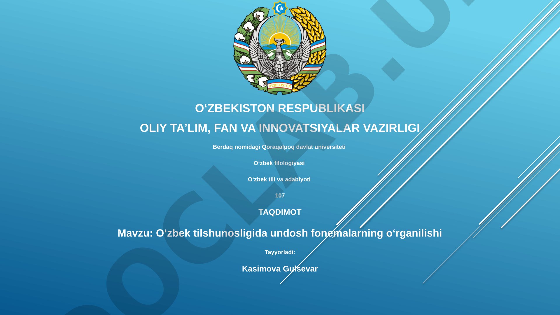Oʻzbek tilshunosligida undosh fonemalarning oʻrganilishi