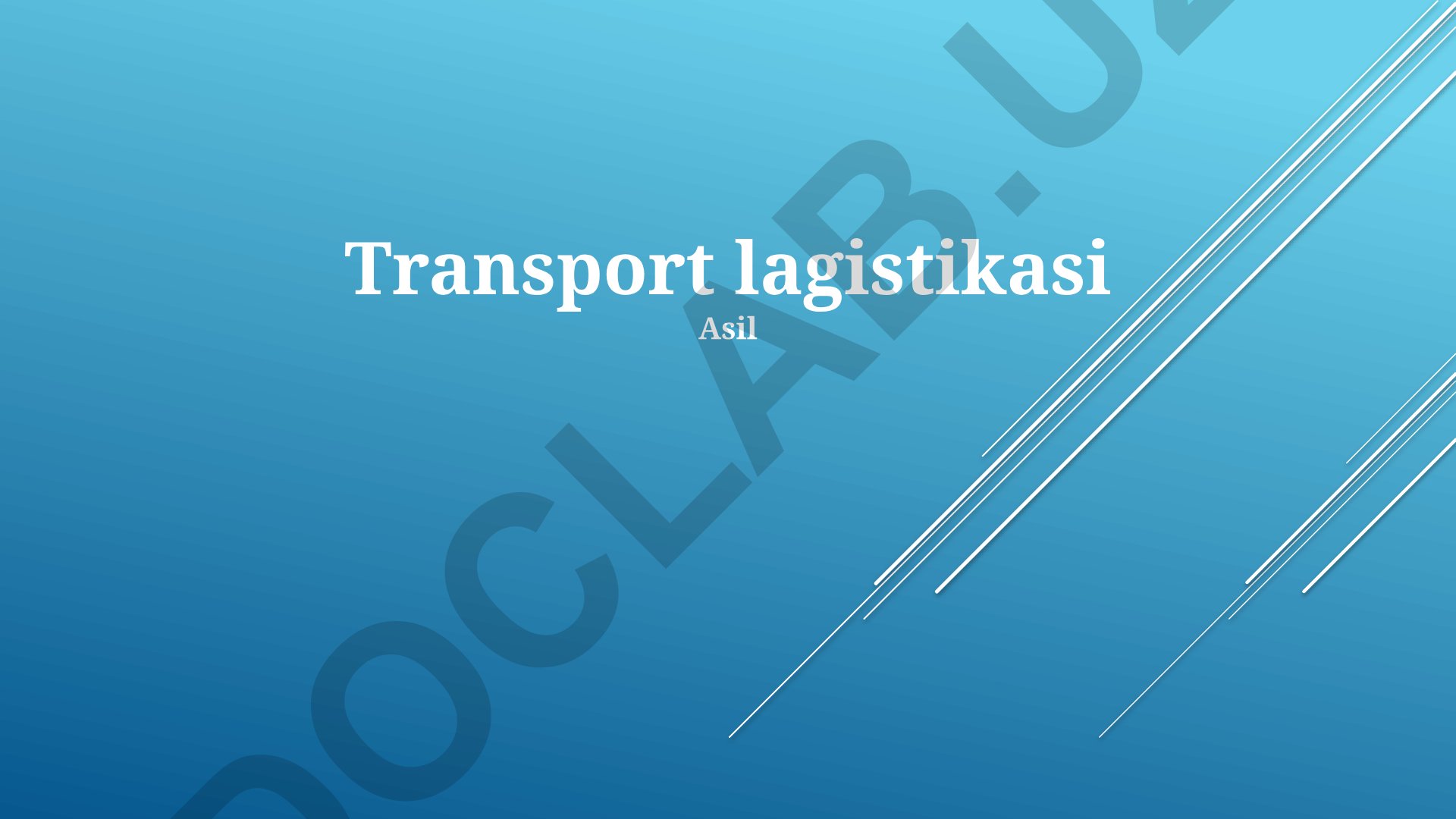 Transport logistikasi: tushunchalar, jarayonlar va muammolar