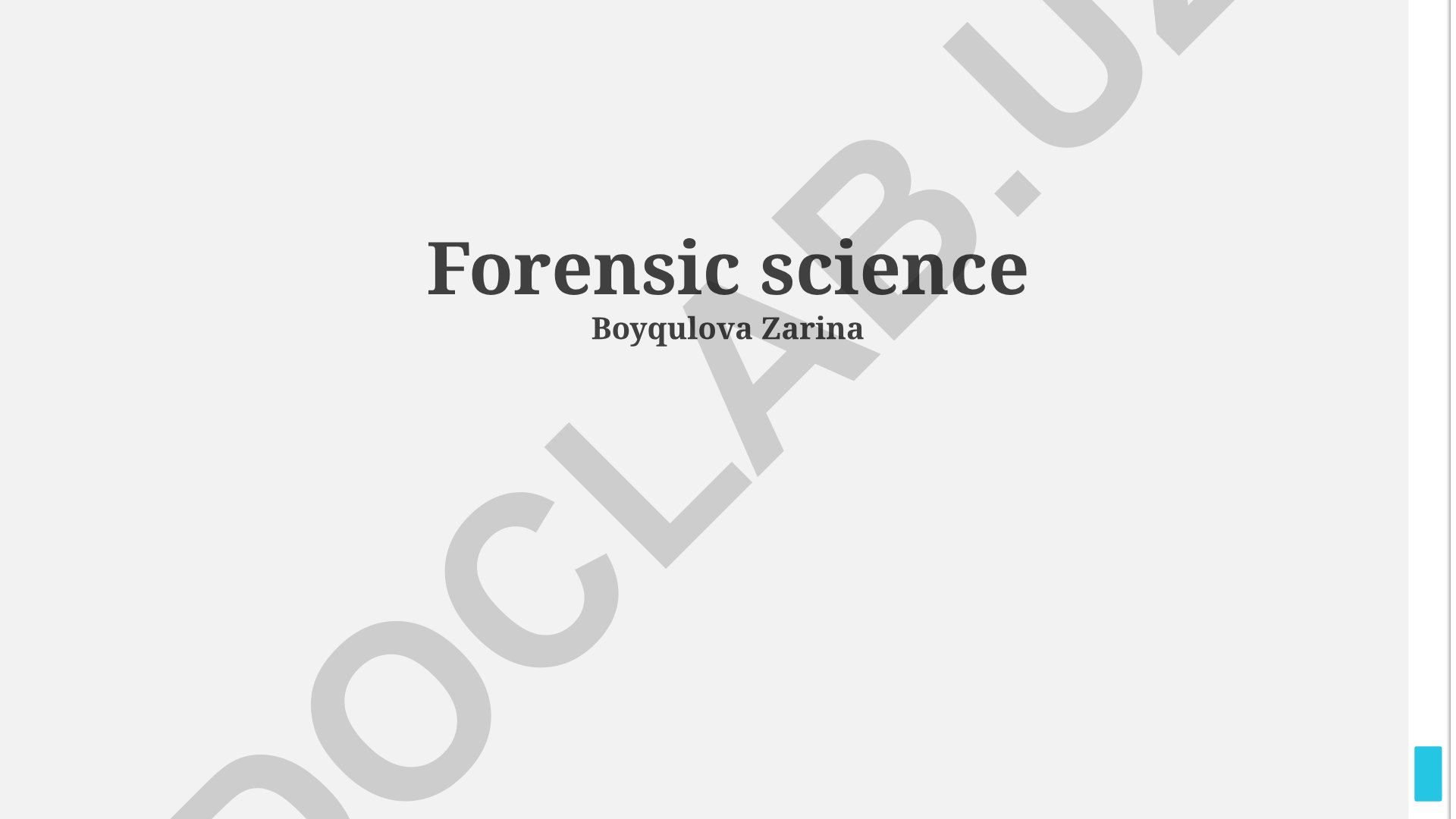 Forensic Science: DNA Analysis and Trace Evidence