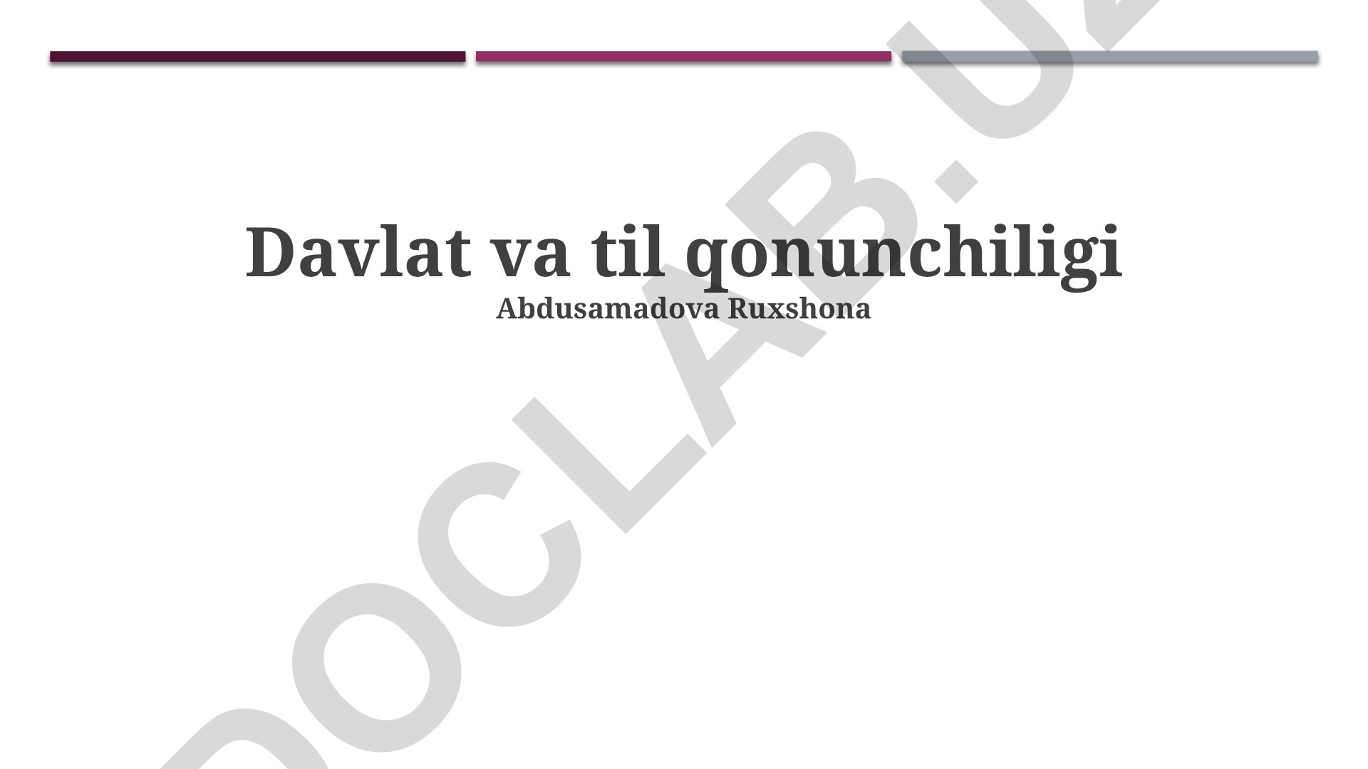 Davlat va til qonunchiligi: amaliyot, muammolar va istiqbollar