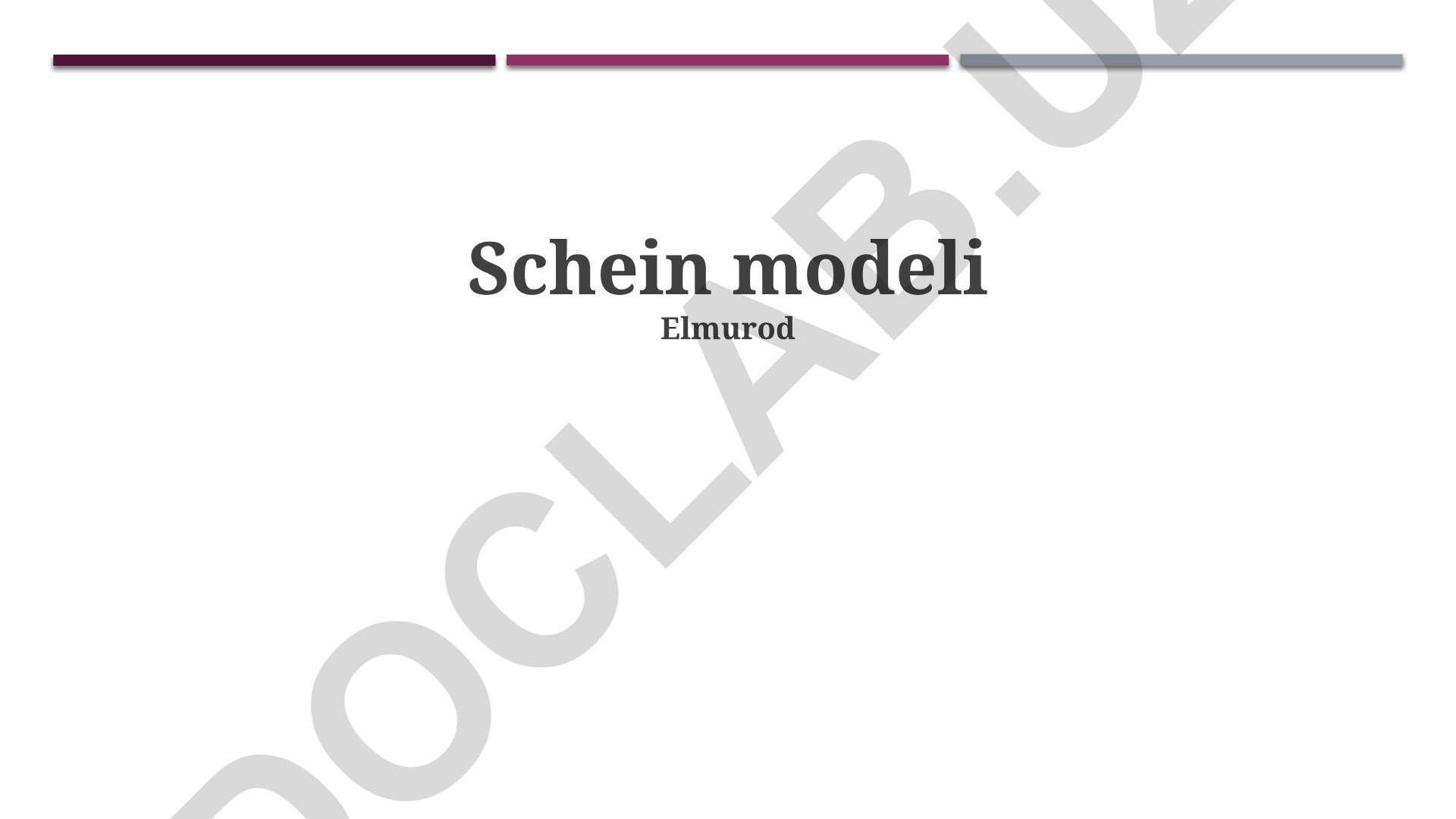 Schein modeli: Tashkilot madaniyatini tahlil qilish