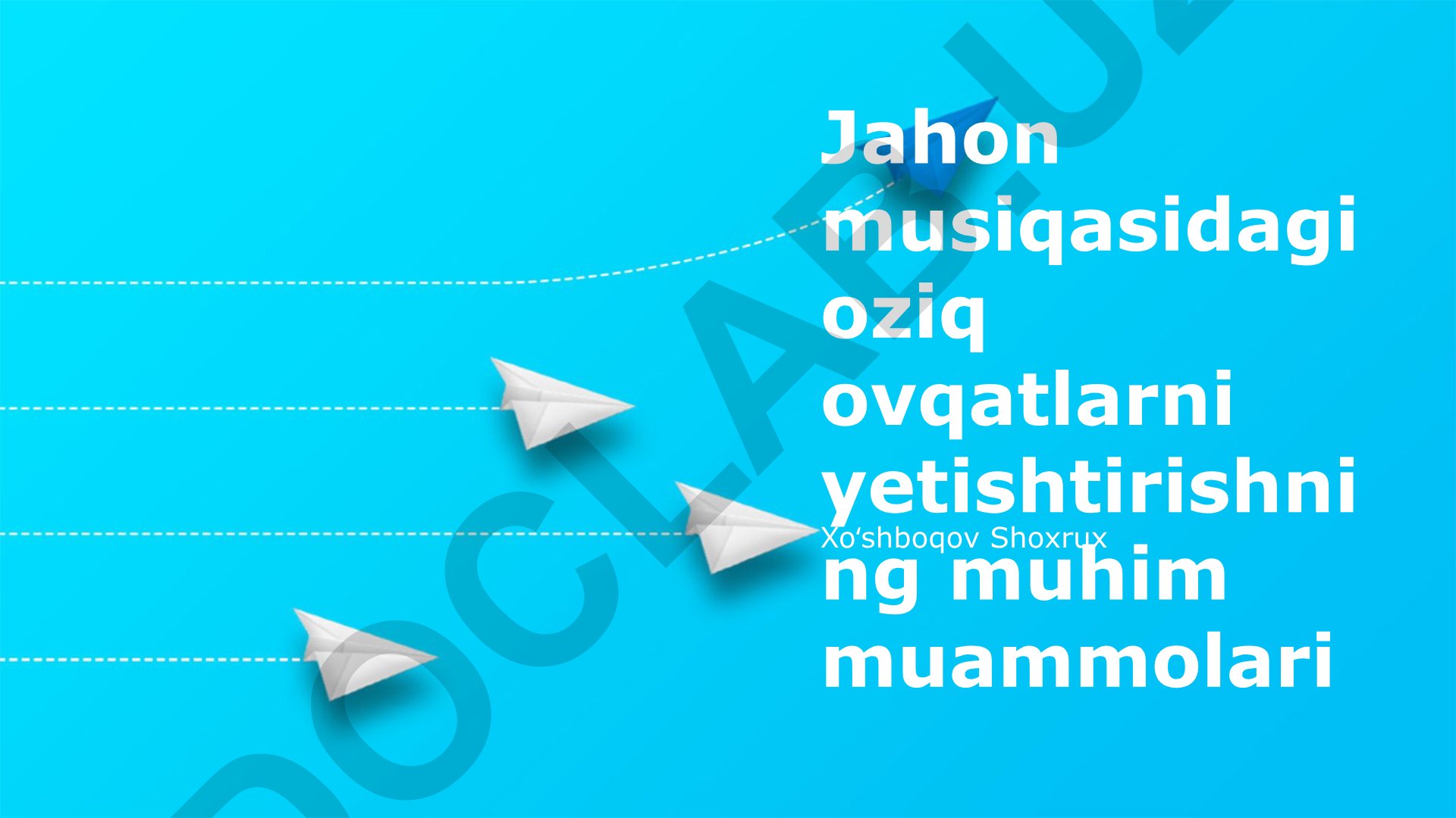 Jahon musiqasidagi oziq-ovqat ishlab chiqarish muammolari