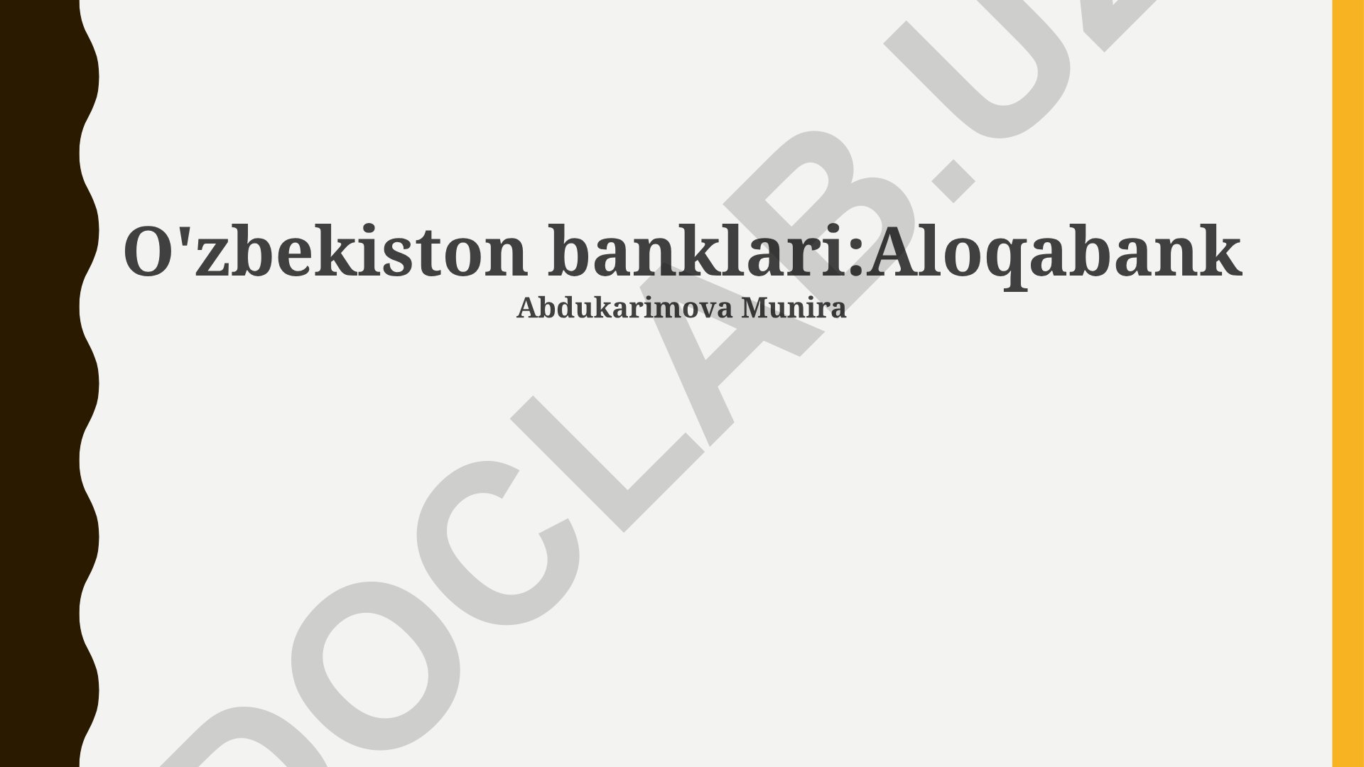 Aloqabankning jismoniy va yuridik shaxslarga xizmatlari