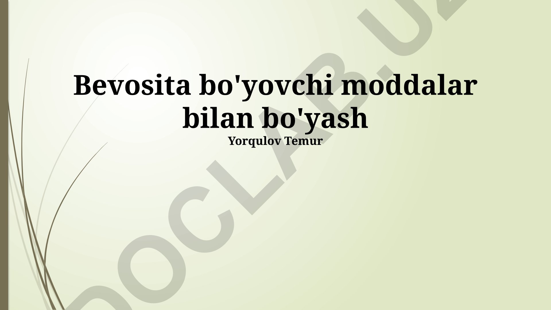 Bevosita bo'yovchi moddalar bilan bo'yash texnikasi va xususiyatlari