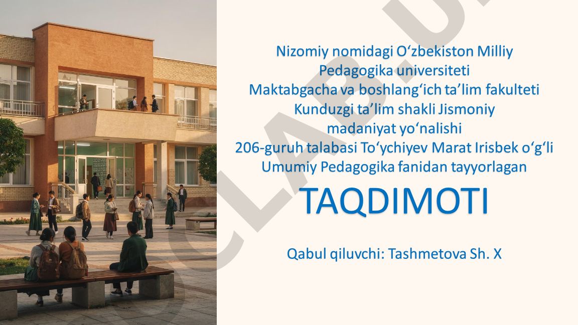 O'zbekiston Respublikasi Ta'lim Tizimi