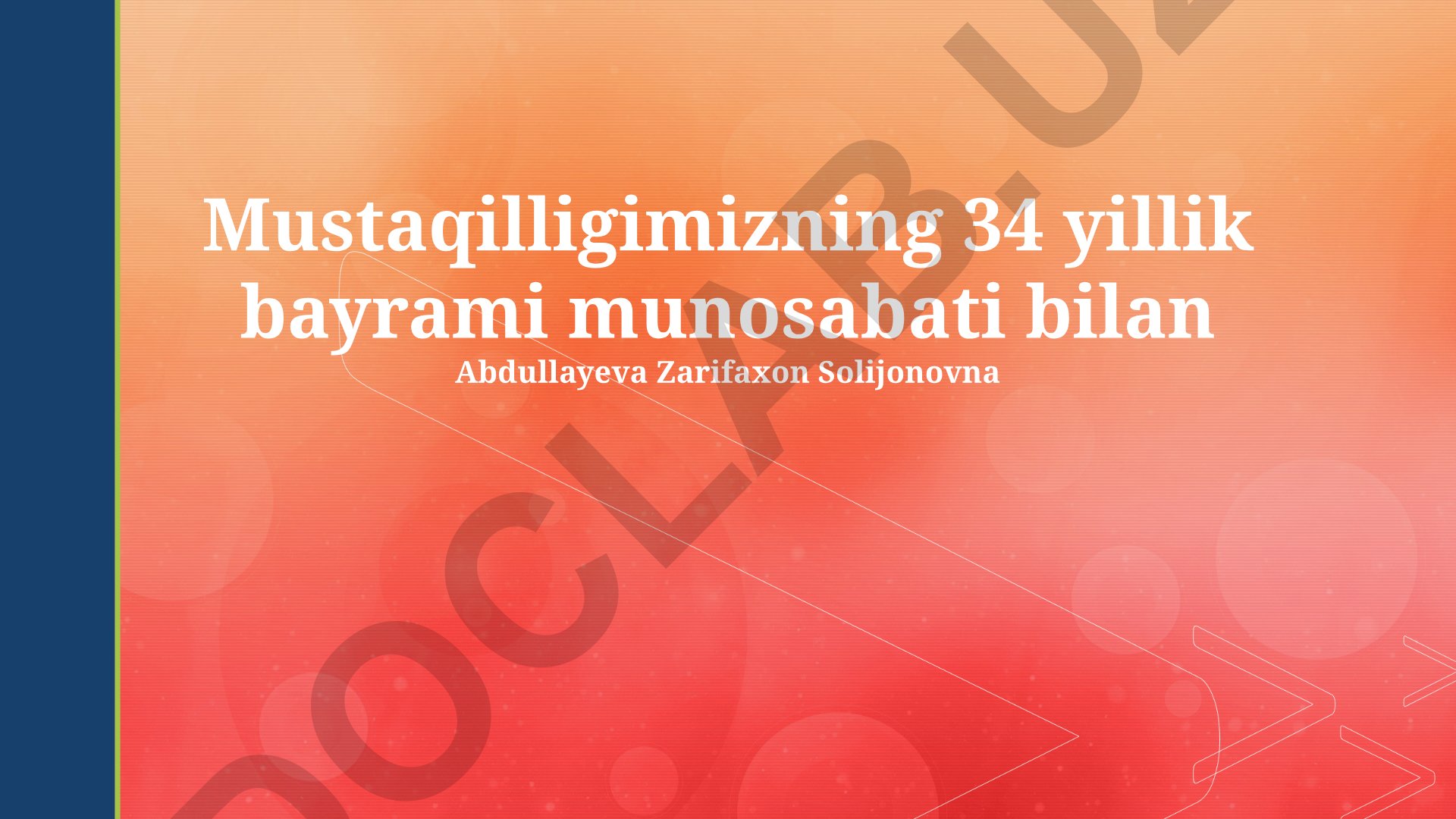 Mustaqillikning 34 yilligi: Taraqqiyot, madaniy meros va milliy qadriyatlar