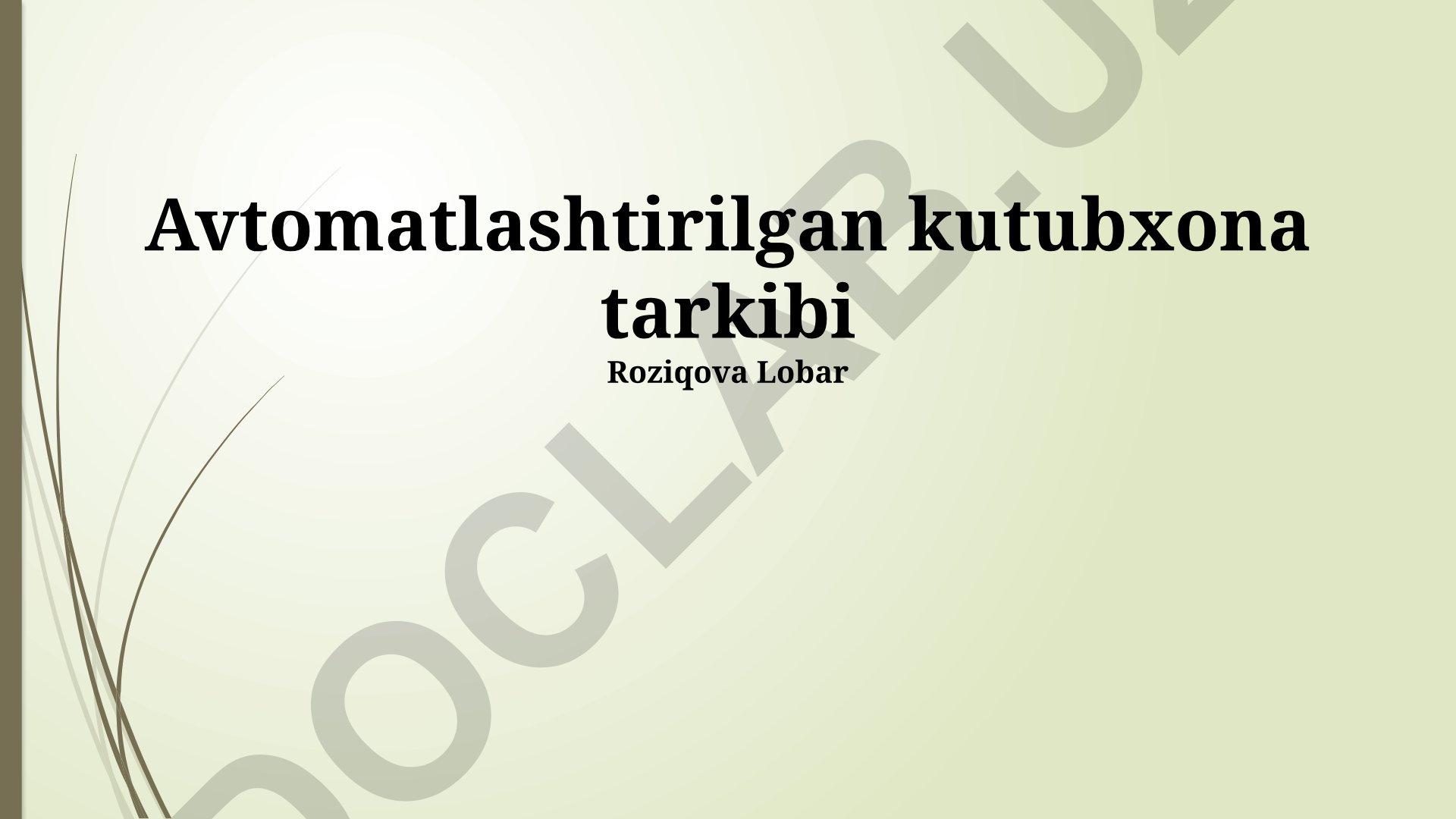 Avtomatlashtirilgan kutubxona inventarizatsiyasi muammolari va yechimlari