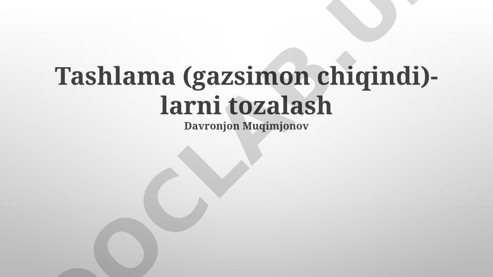 Tashlama gazlarni tozalash texnologiyalari va ekologik qoidalar