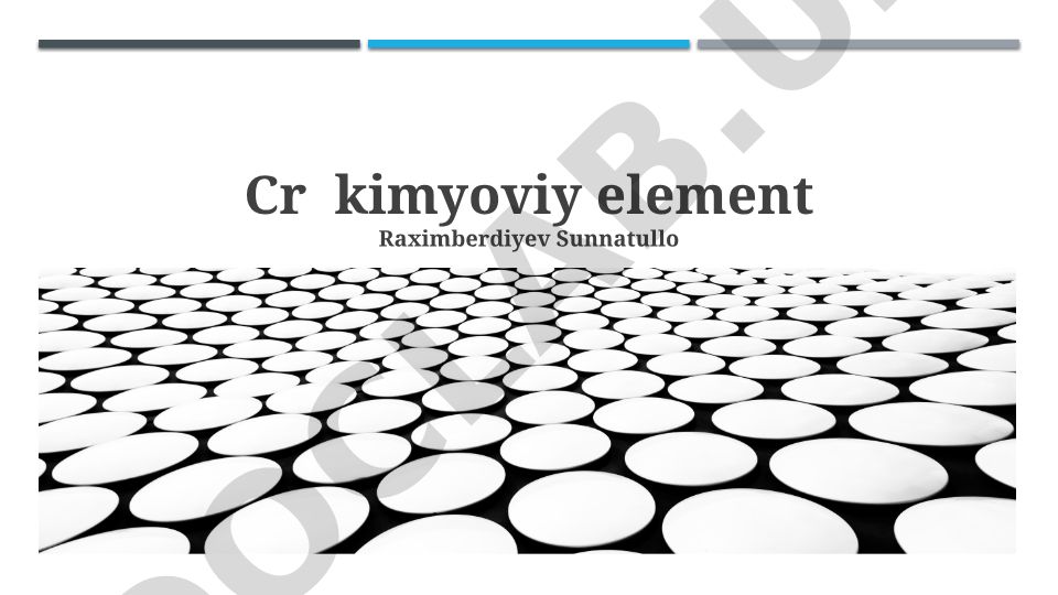 Xrom kimyoviy elementi: xususiyatlari, olinishi va qo'llanilishi
