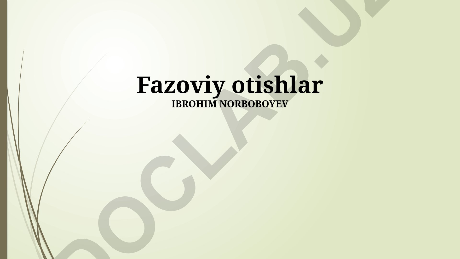 Fazoviy otishlar va elektr zanjirlardagi fazaviy siljishlar