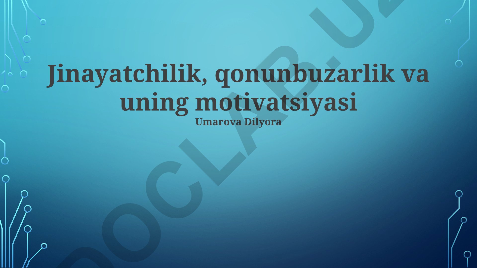 Jinoyatchilik, qonunbuzarlik va uning motivatsiyasi
