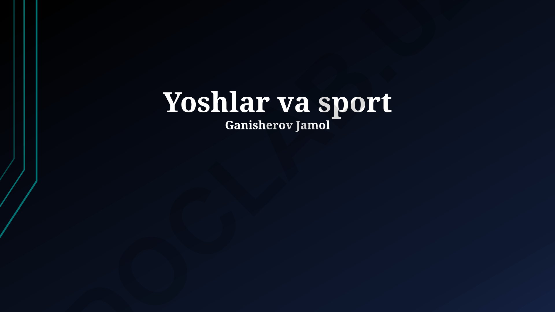 Yoshlar va sport: sog'lom turmush tarzi, ta'siri va ahamiyati