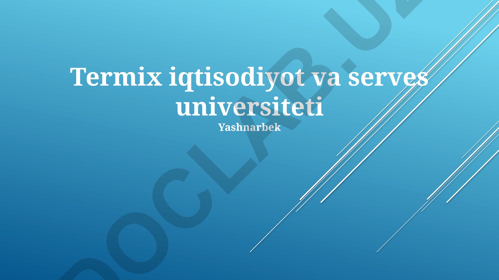 Termiz Iqtisodiyot va Xizmat ko'rsatish universiteti haqida ma'lumot