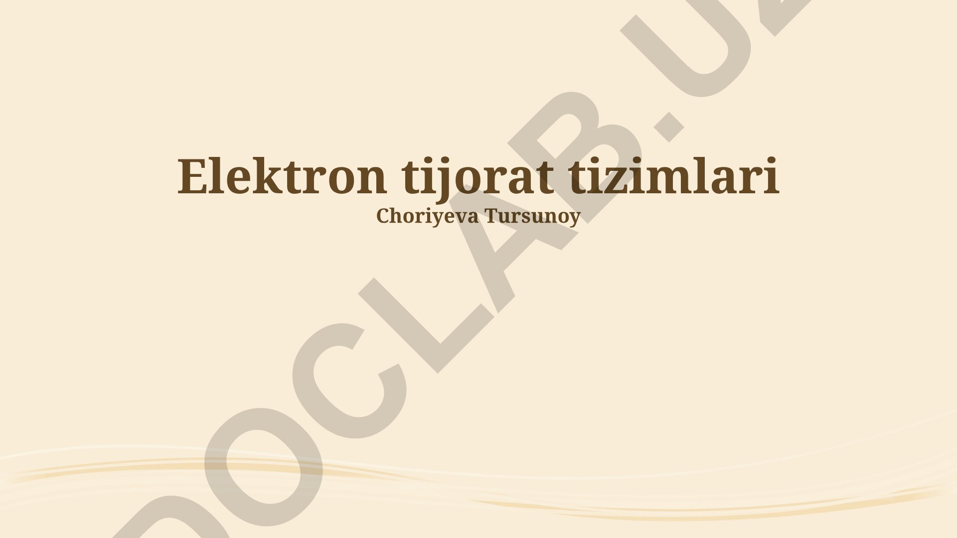 Elektron tijorat tizimlari