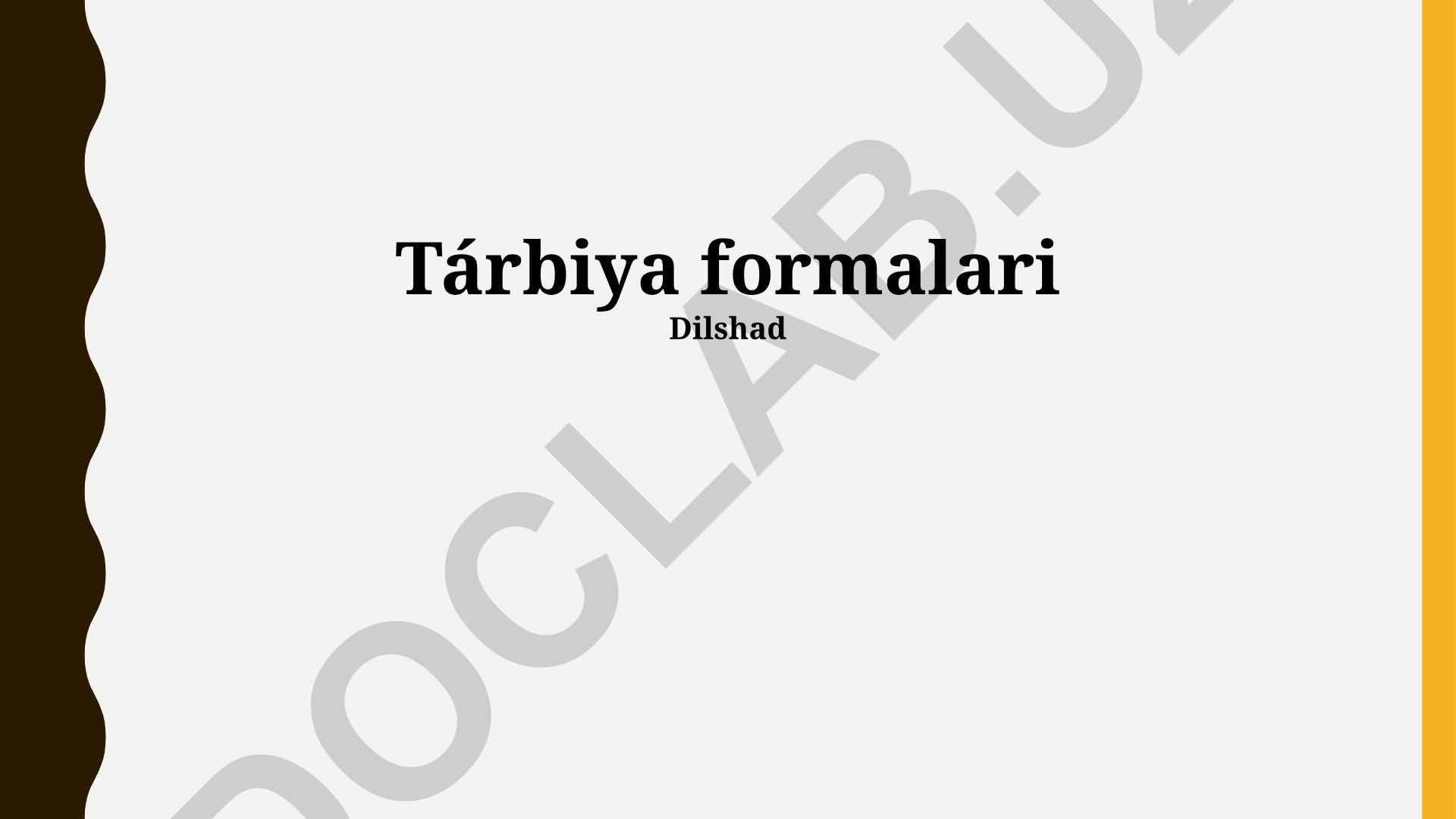 Bilimlendiriw formaları: formal, rásmiy hám beyrásmiy bilimlendiriw
