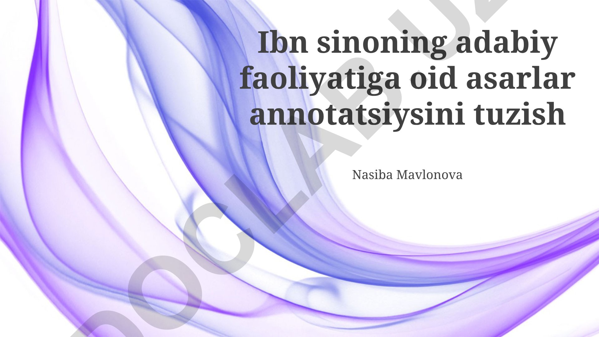Ibn Sinoning adabiy faoliyati va asarlari tahlili