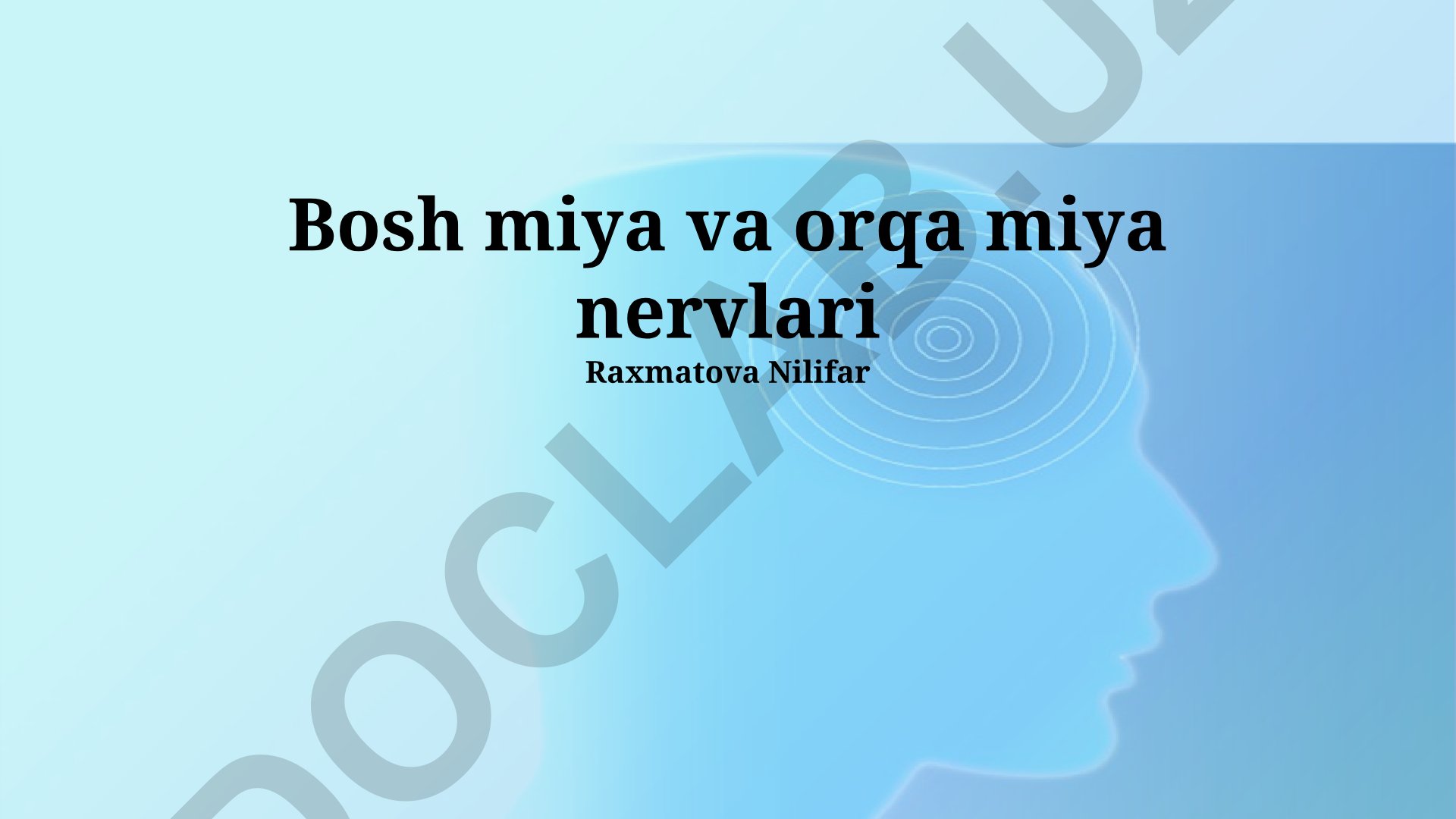Miya va orqa miya nervlari anatomiyasi, kasalliklari va funksiyalari