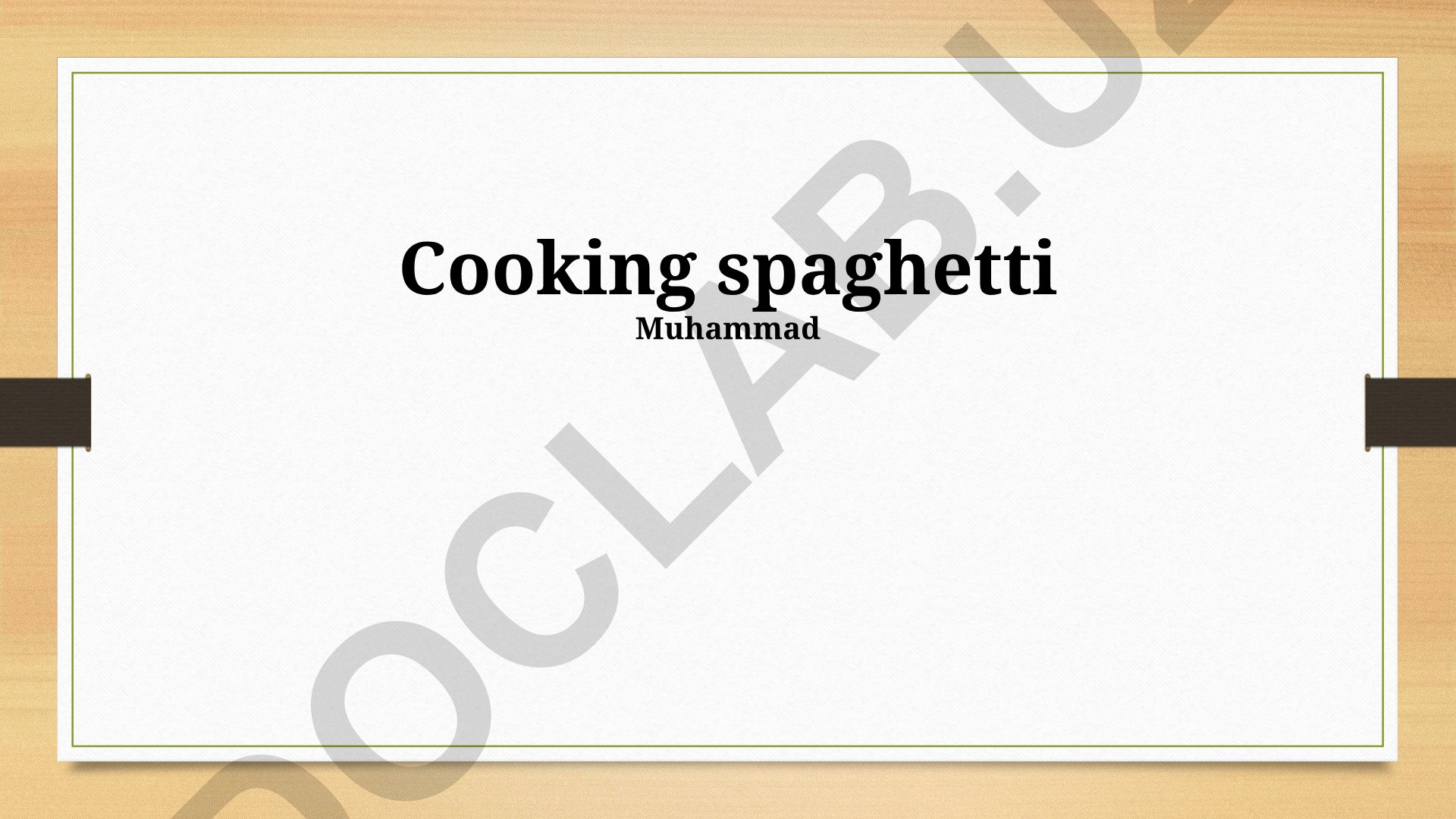 Spaghetti Cooking Guide