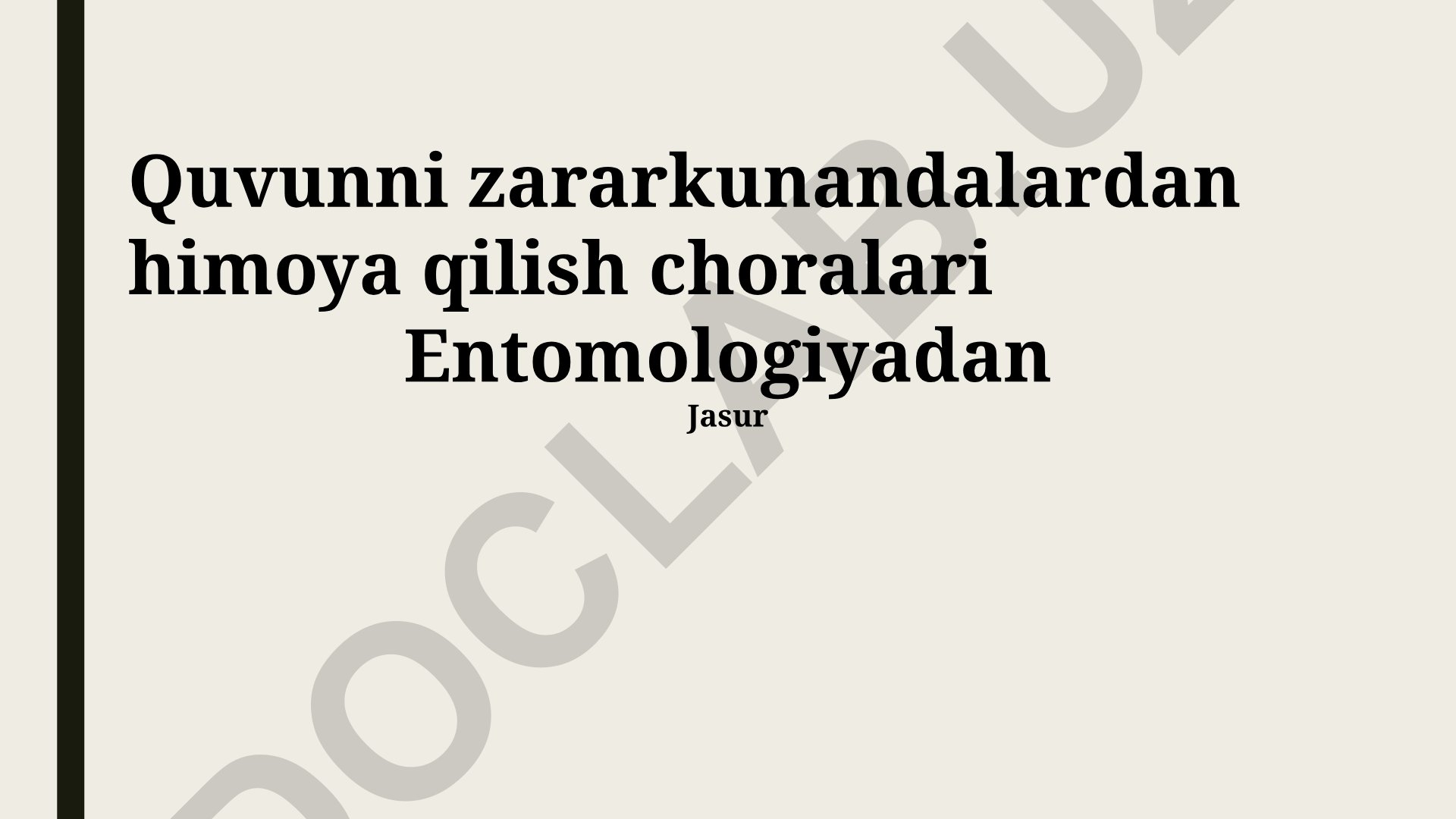 Quvunni zararkunandalardan himoya qilish choralari