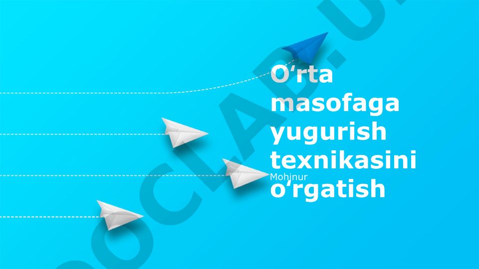 Oʻrta masofaga yugurish texnikasini oʻrgatish