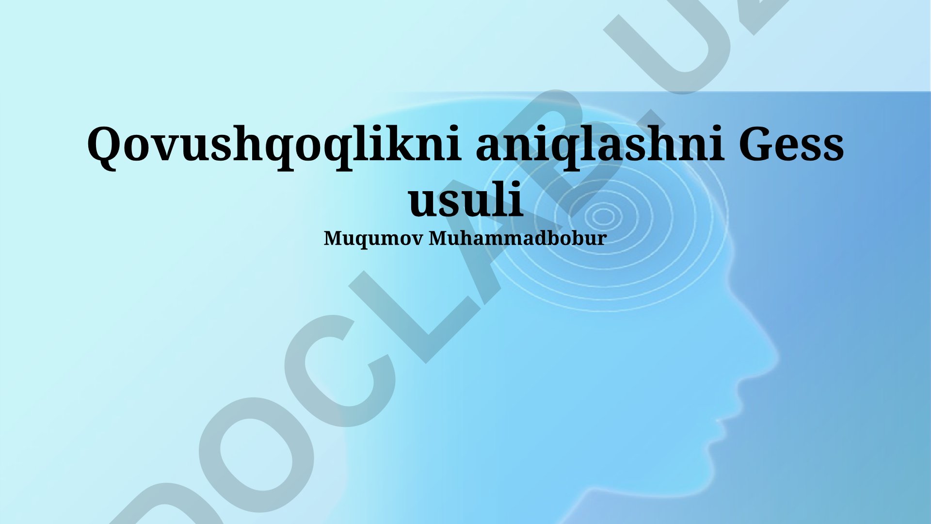 Hess usuli yordamida yopishqoqlikni aniqlash