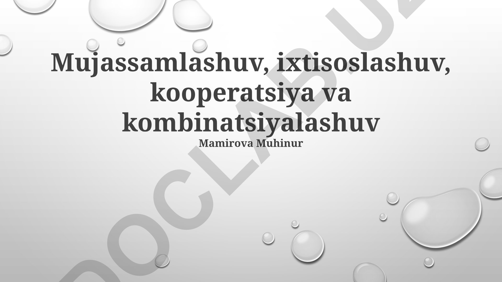 Kichik va o'rta korxonalar o'rtasidagi hamkorlik va iqtisodiy samaradorlik