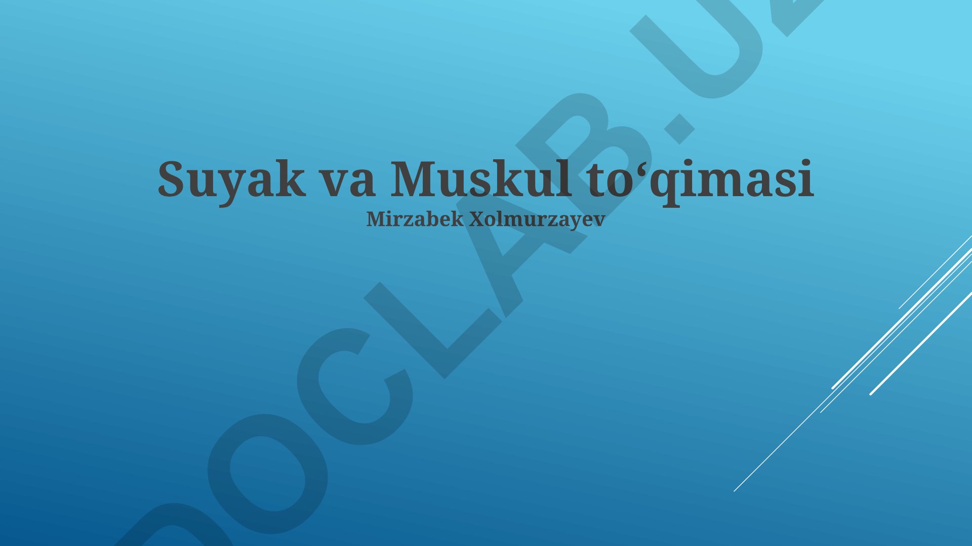 Suyak va muskul to'qimalarining o'zaro ta'siri va tuzilishi
