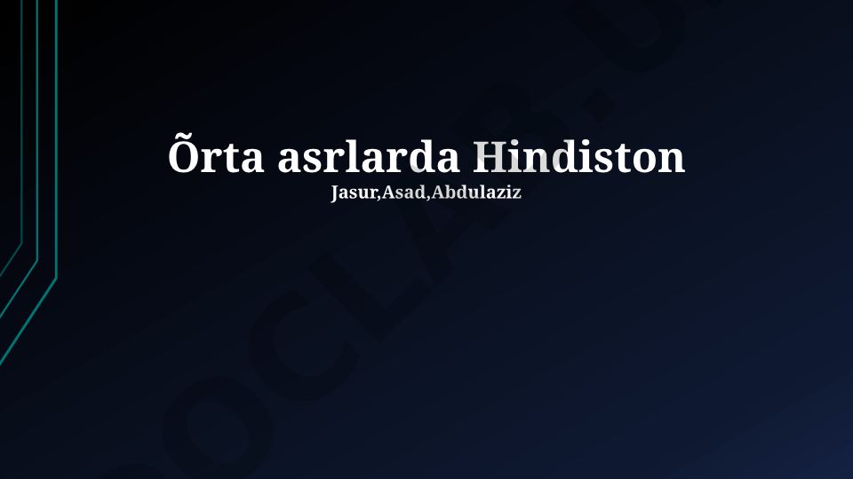 O'rta asrlarda Hindiston: Siyosat, Iqtisodiyot va Jamiyat