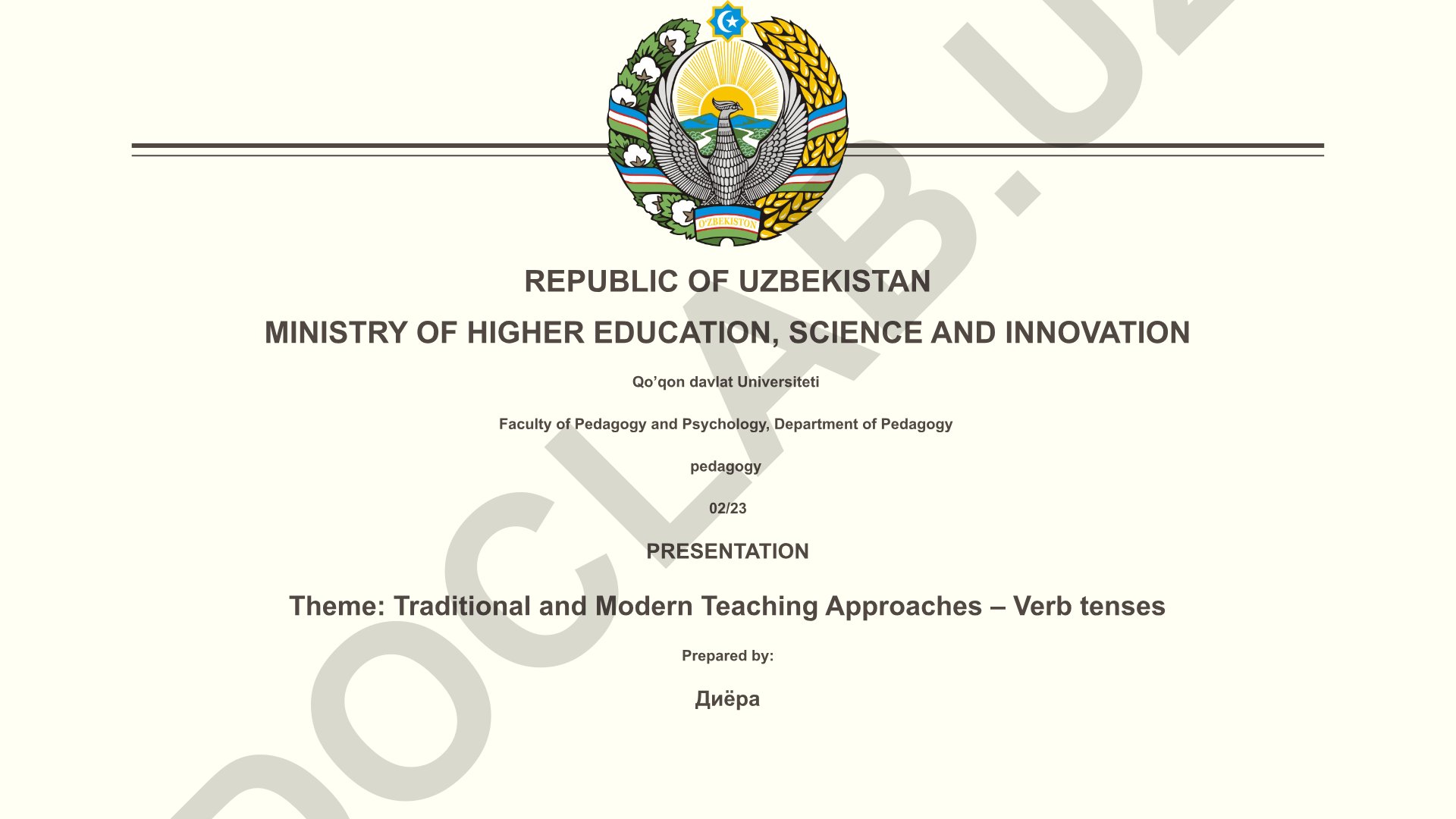 Traditional and Modern Teaching Approaches – Verb tenses