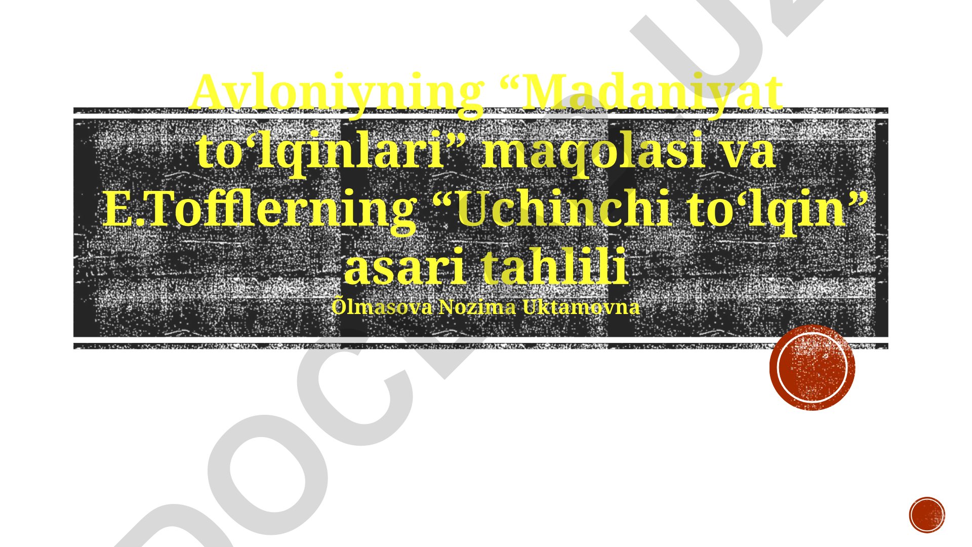 Avloniyning 'Madaniyat to‘lqinlari' va Tofflerning 'Uchinchi to‘lqin' asarlarining tahlili
