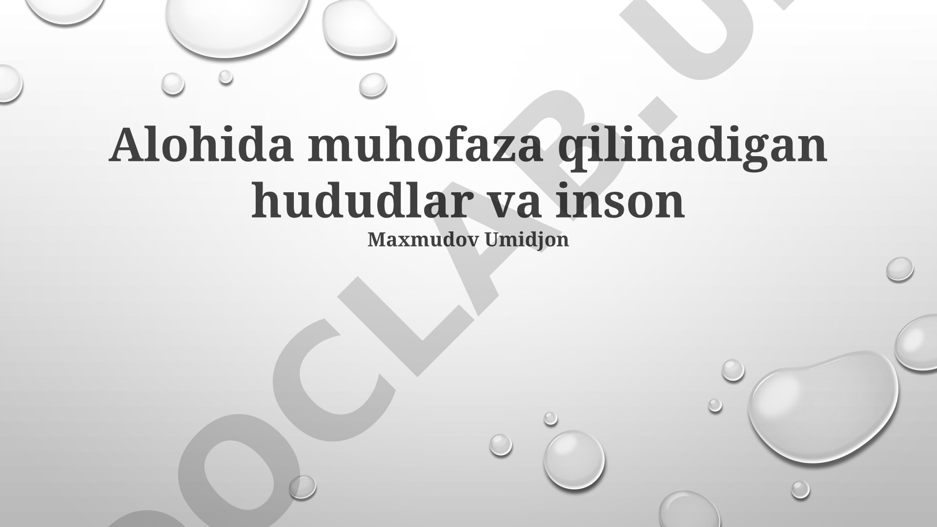 Alohida muhofaza qilinadigan hududlar va inson