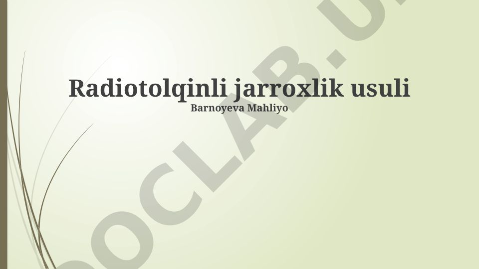 Radio to'lqinli jarrohlik usuli