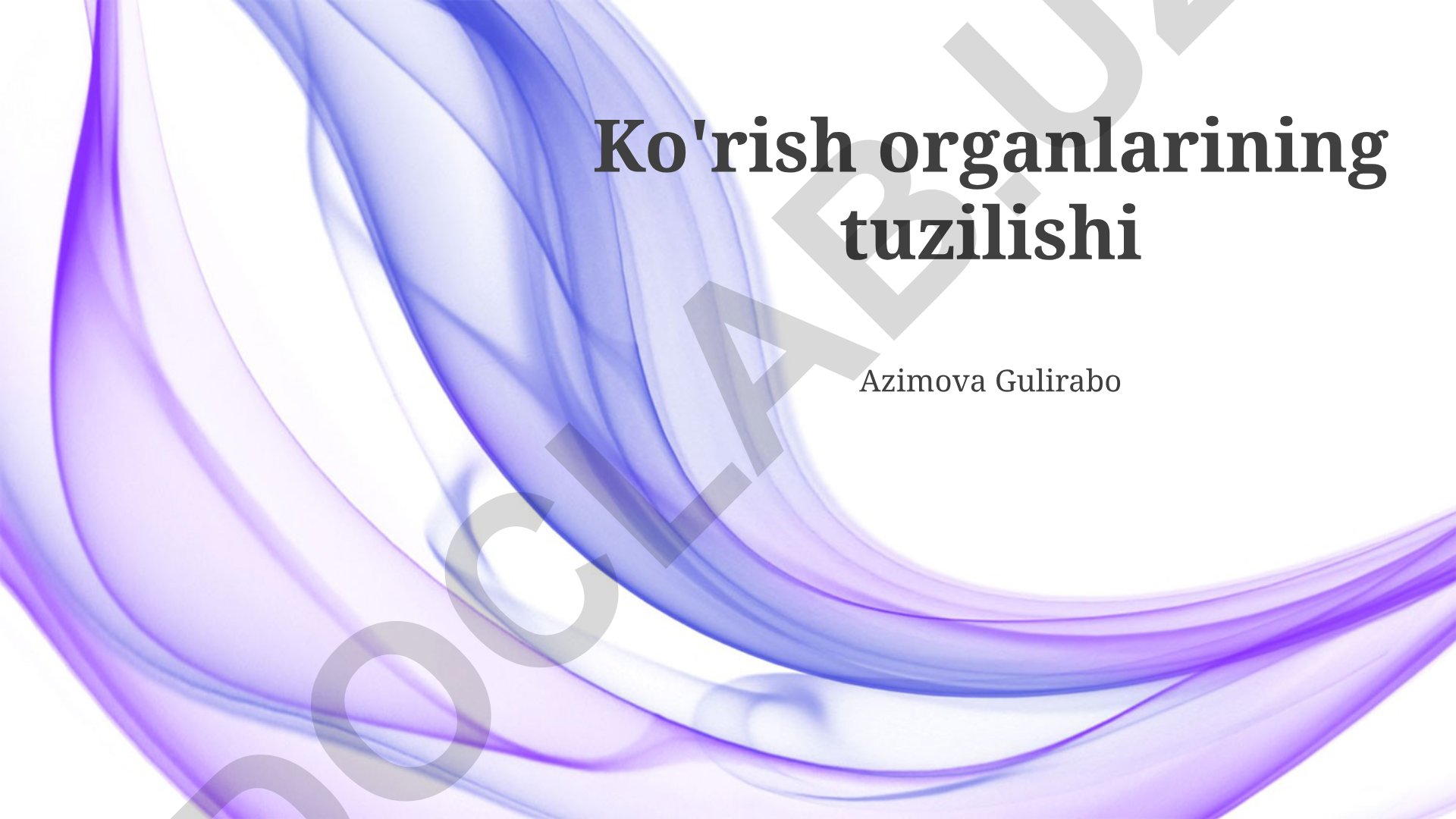 Ko'rish organlarining tuzilishi va funksiyalari