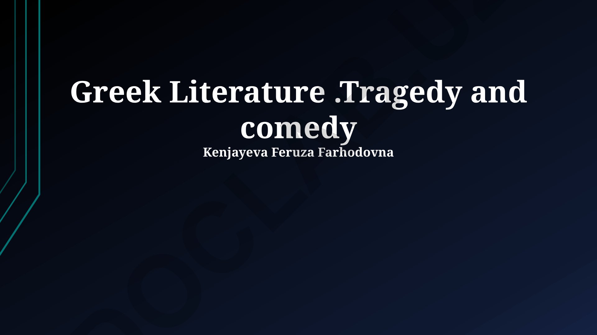 Yunon adabiyoti: tragediya va komediya