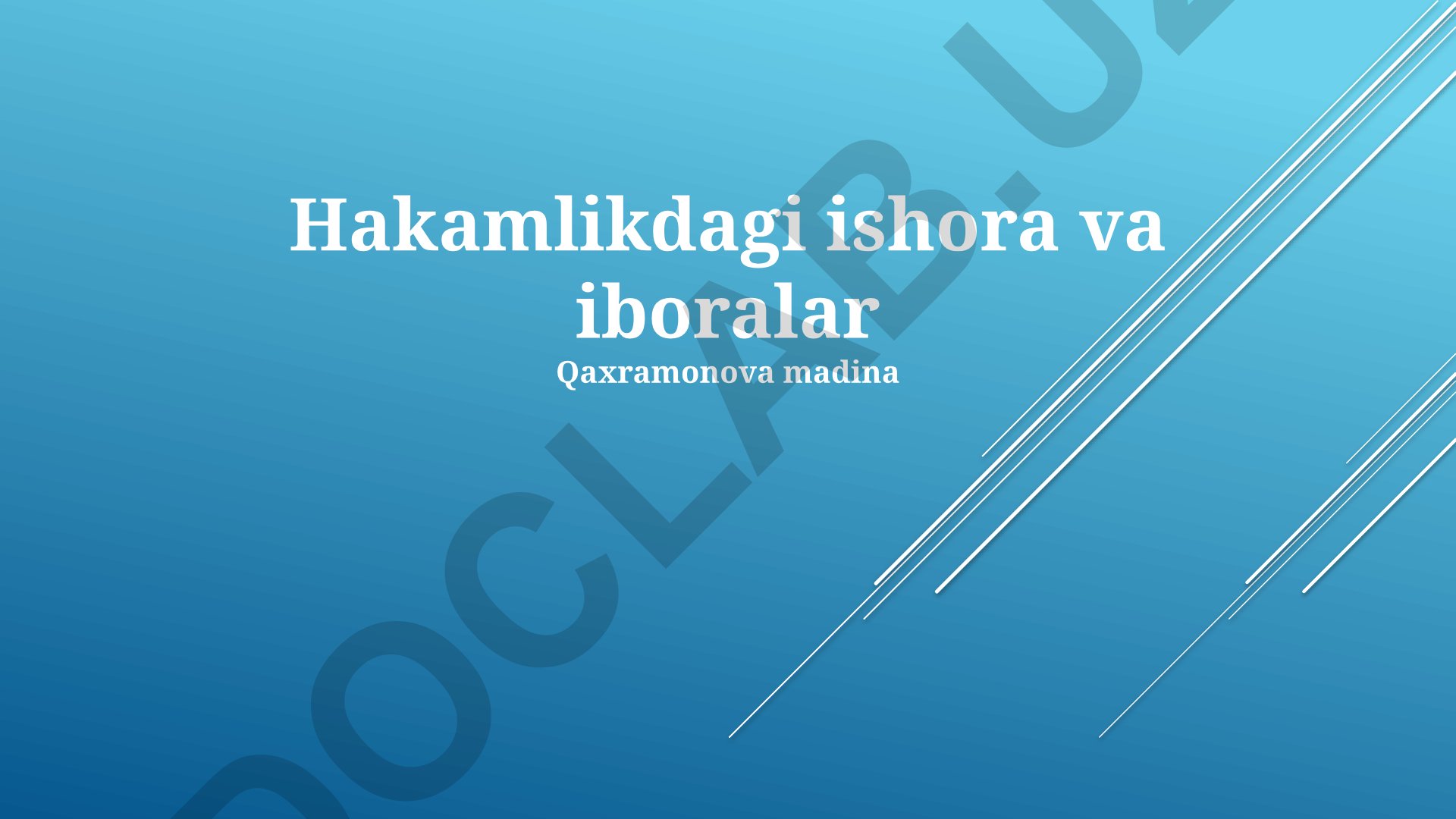 Hakamlikdagi imo-ishoralar va ifodalar