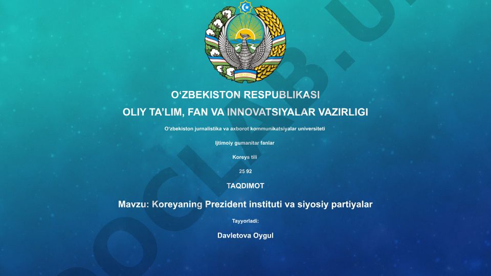 Koreyaning Prezident instituti va siyosiy partiyalar