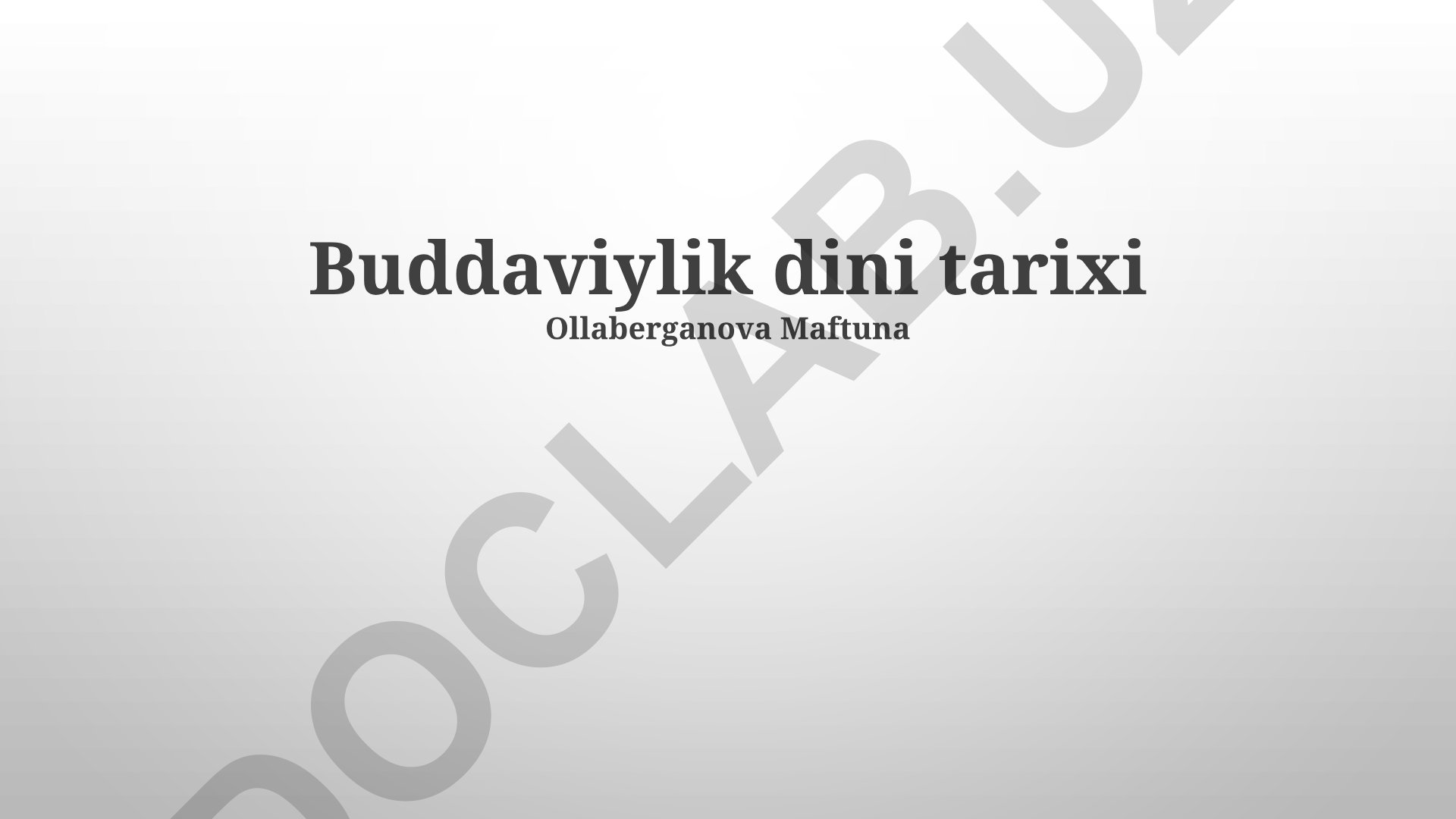 Buddaviylik dini tarixi