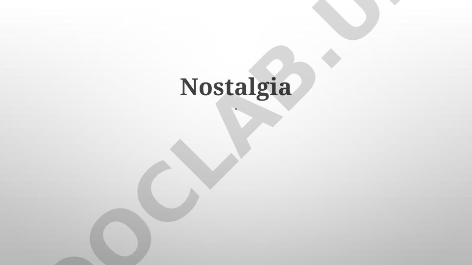 Nostalgia in Popular Culture and Marketing