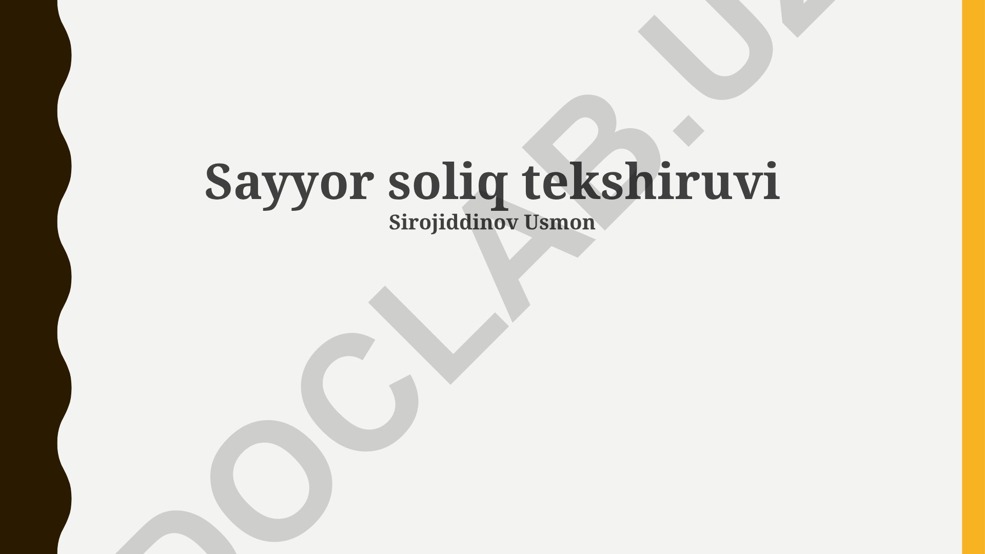 Sayyor soliq tekshiruvi: tushunchalar, jarayon va natijalar