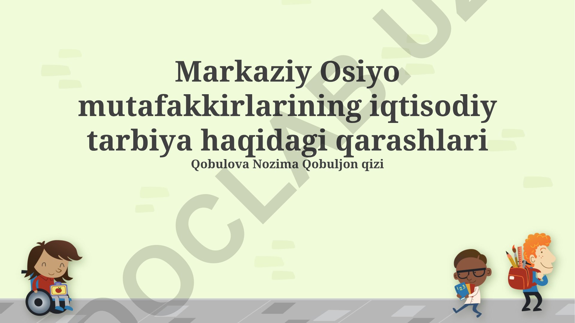 Markaziy Osiyo mutafakkirlarining iqtisodiy tarbiya haqidagi qarashlari