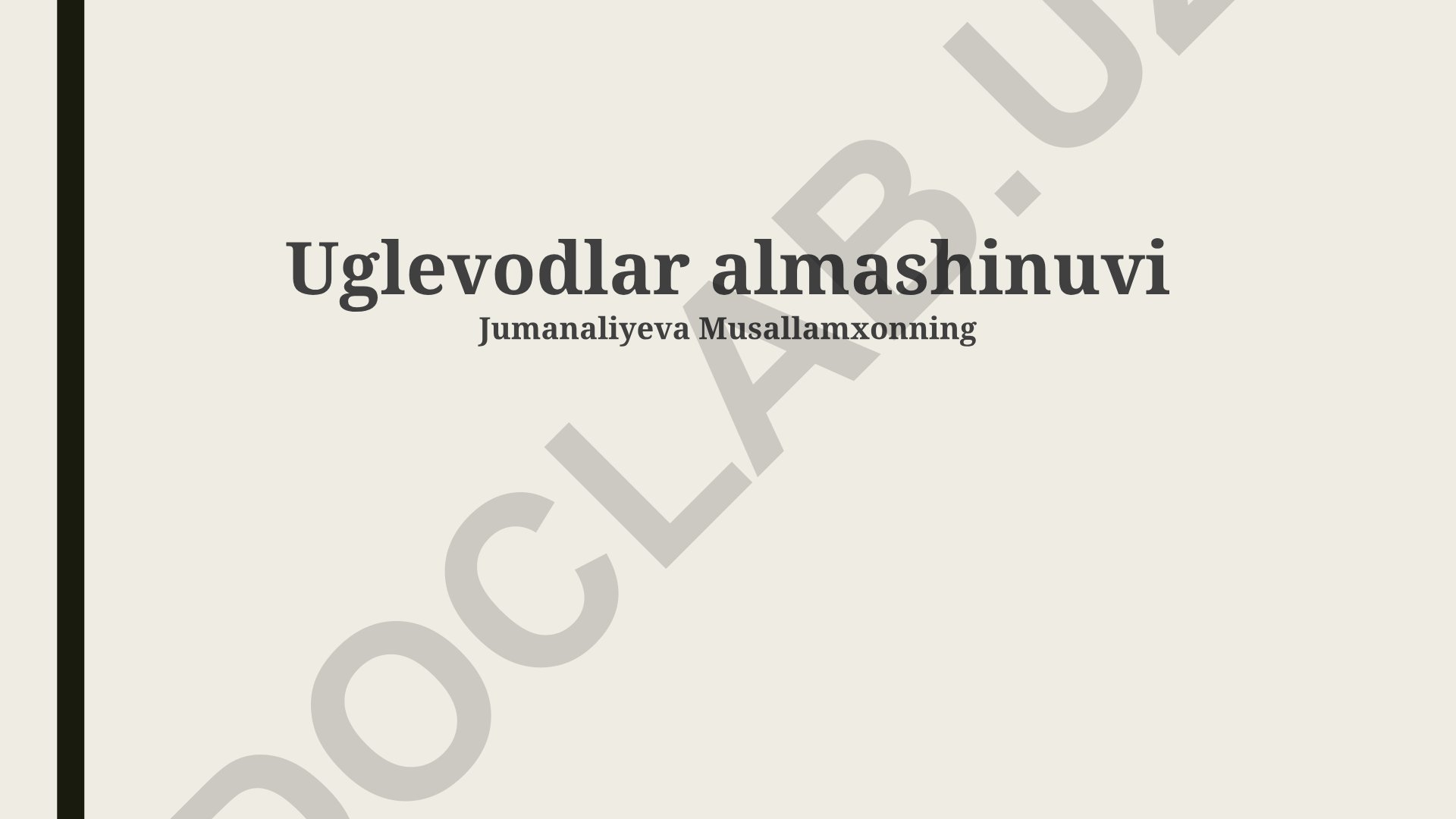 Uglevodlar almashinuvi jarayonlari