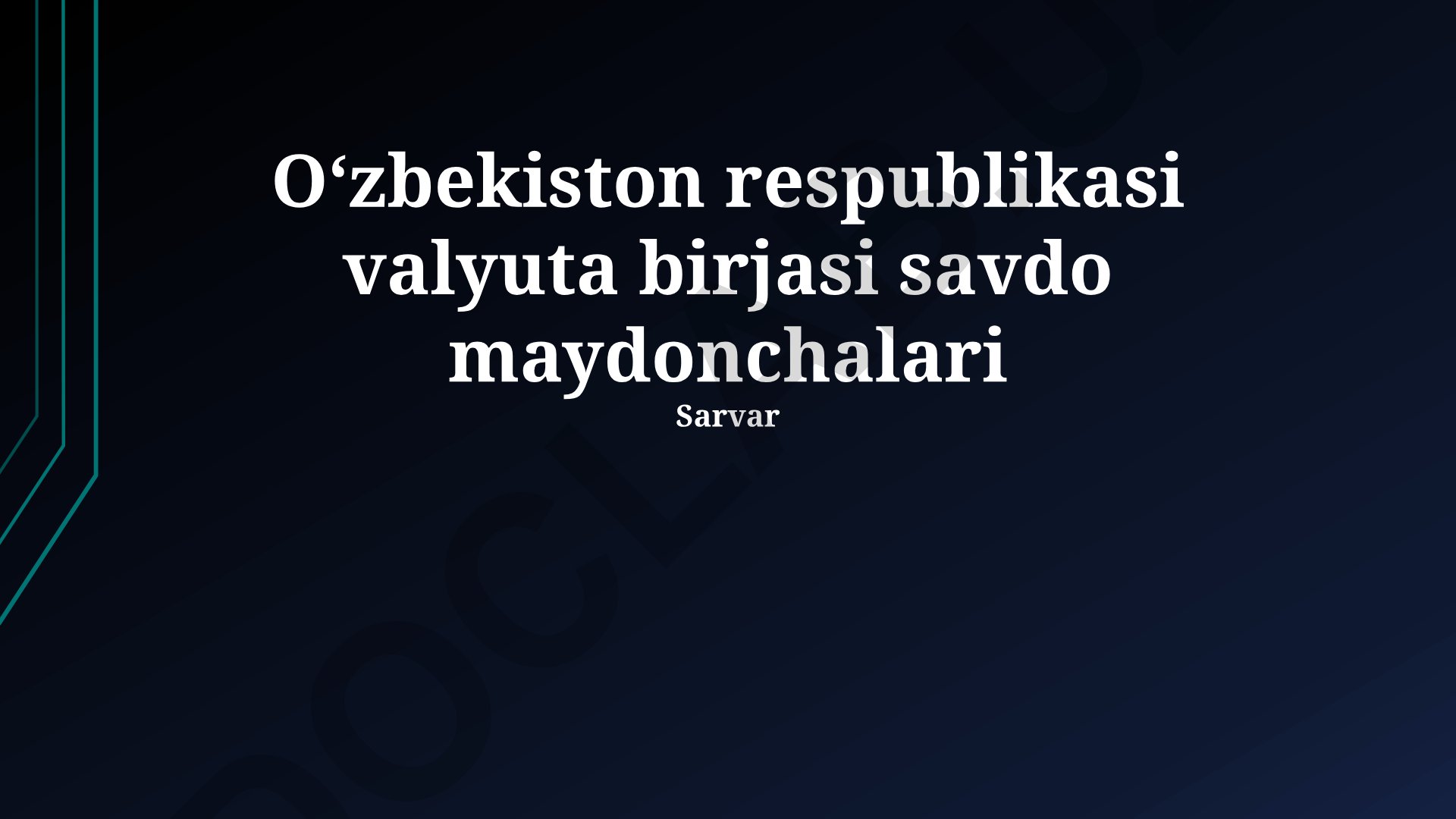 O'zbekistonda valyuta ayirboshlash platformalari xususiyatlari va qonuniy jihatlari