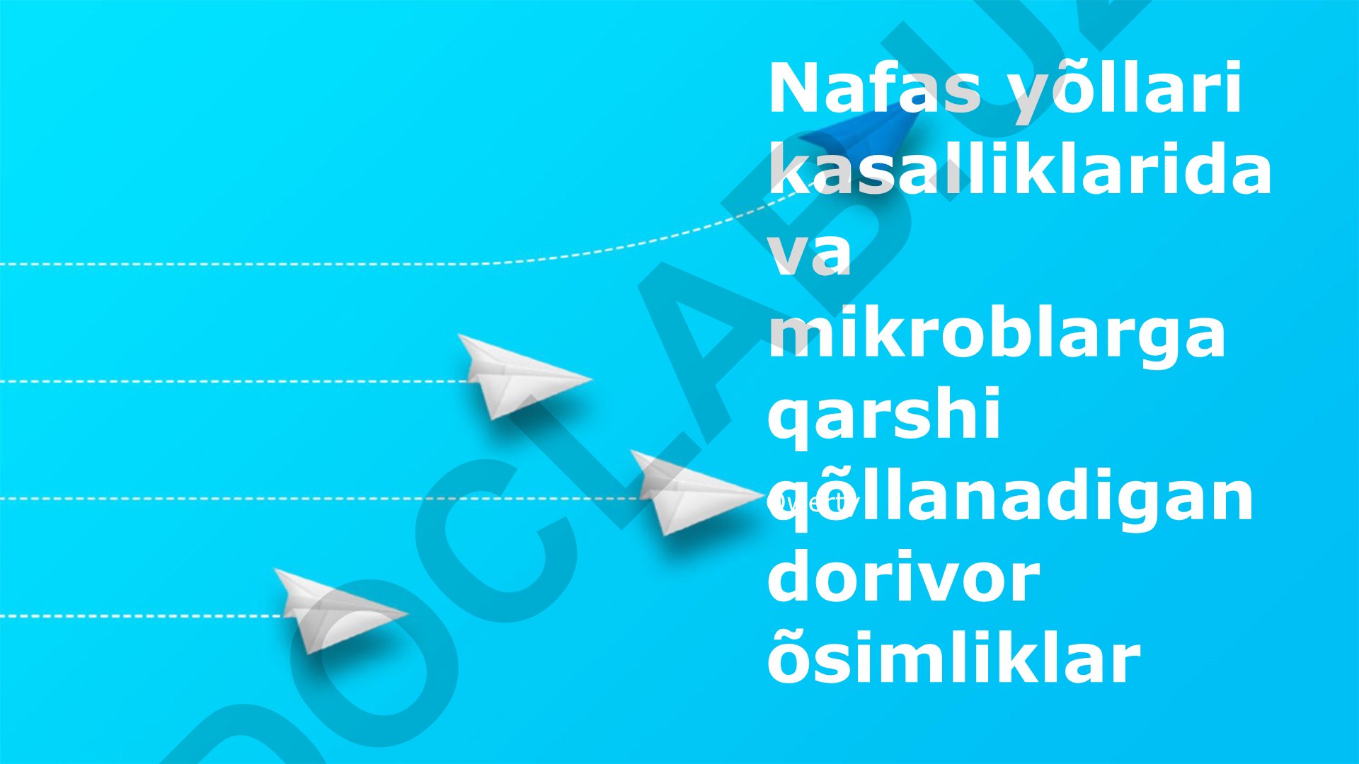 Nafas yo'llari kasalliklarida va mikroblarga qarshi qo'llanadigan dorivor o'simliklar