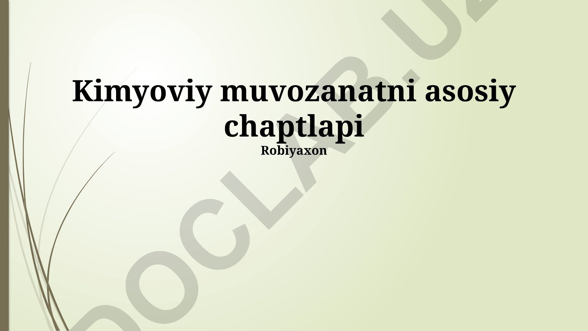 Kimyoviy muvozanat asoslari va Le Shatelye printsipi