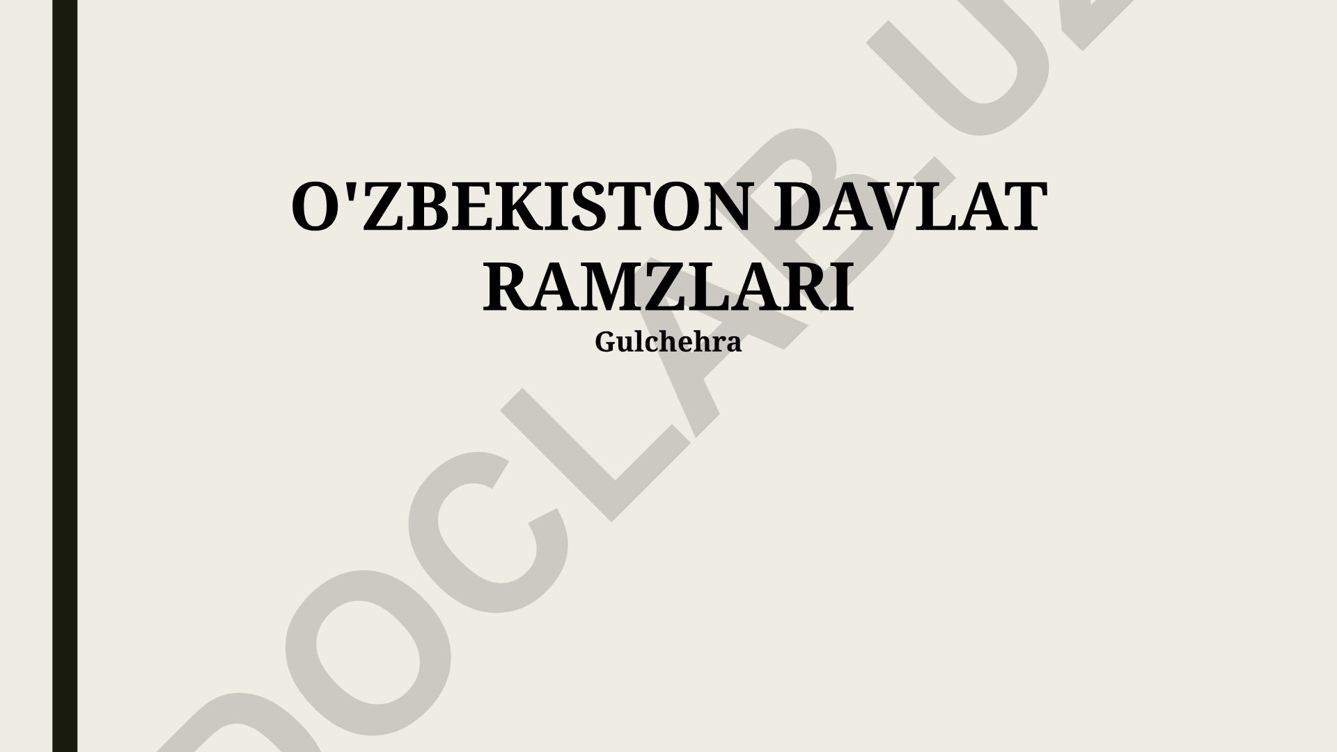 O'zbekiston davlat ramzlari va milliy belgilar