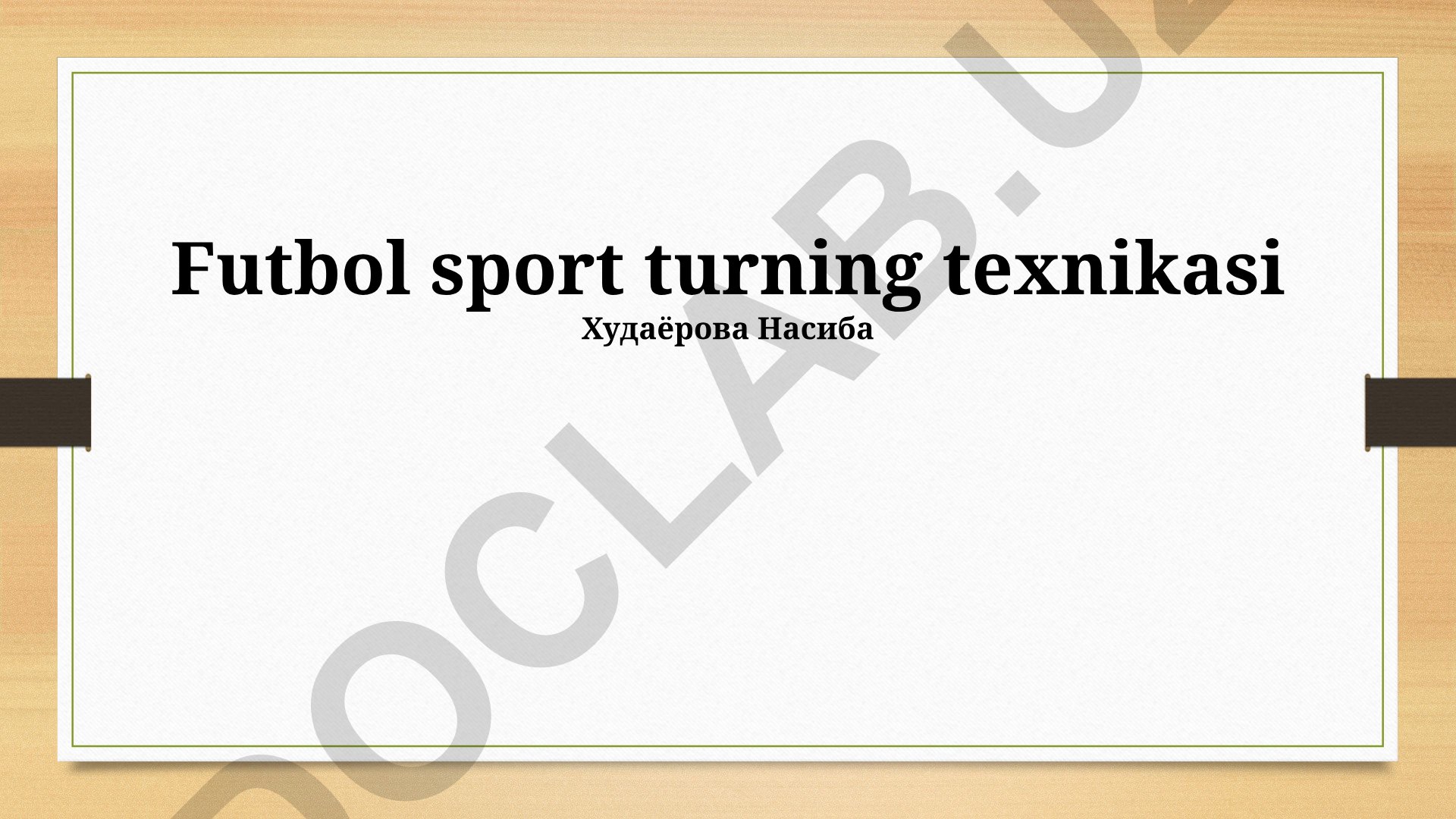 Futbol sport turning texnikasi