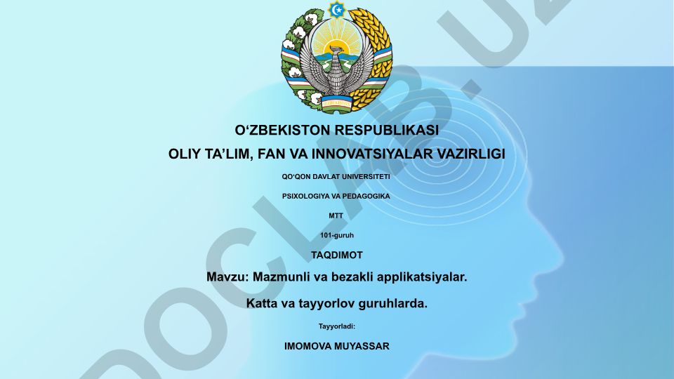 Mazmunli va bezakli applikatsiyalar. Katta va tayyorlov guruhlarda