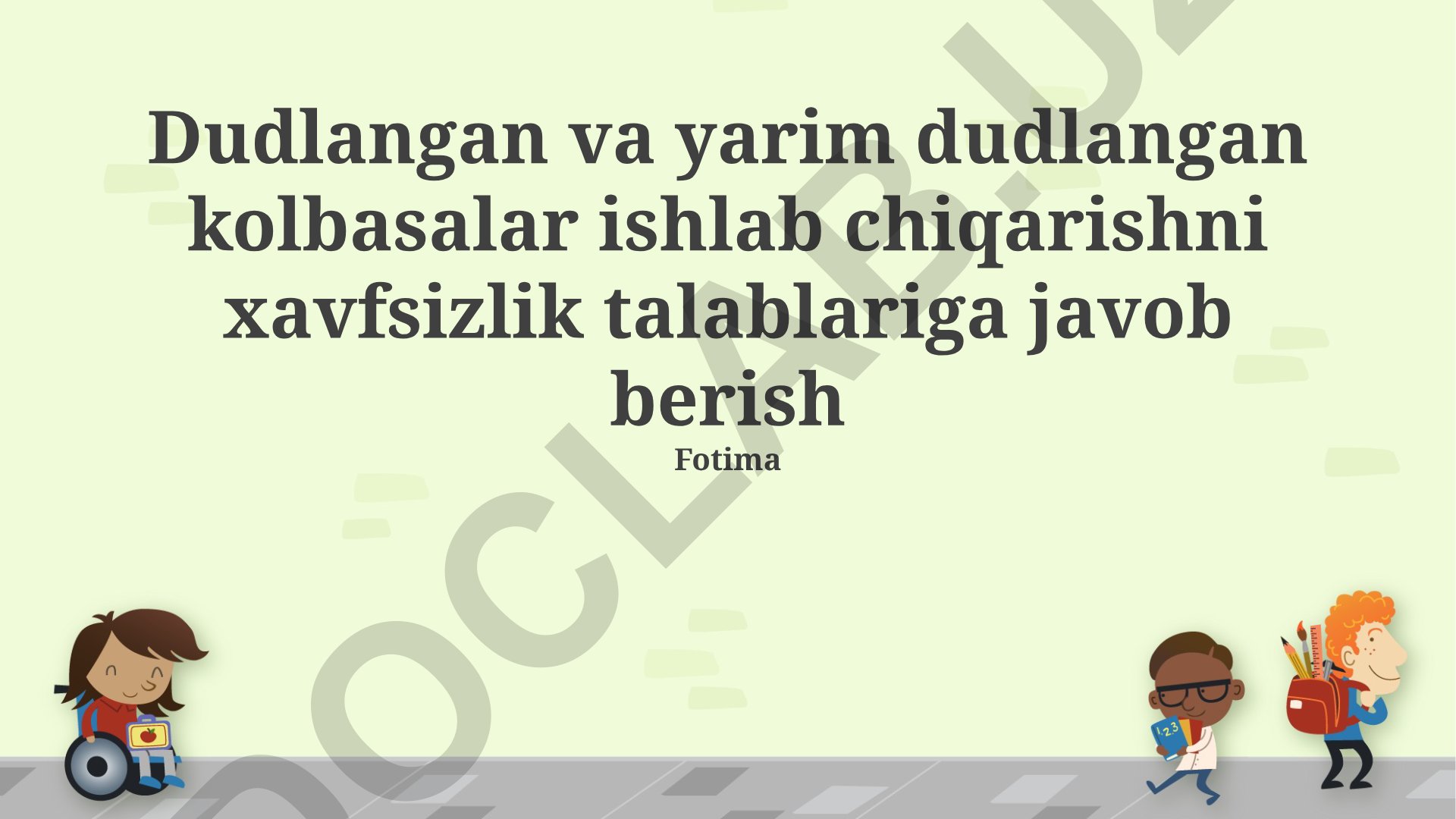 Dudlangan va yarim dudlangan kolbasalar ishlab chiqarish xavfsizlik talablariga javob berish